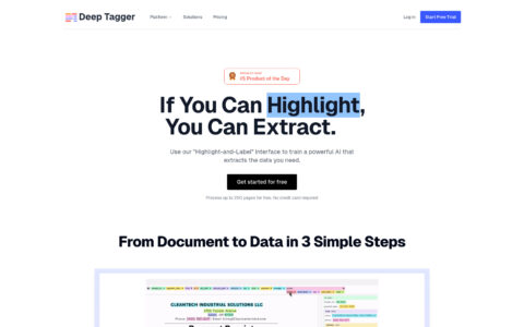DeepTagger - AI Document Extraction Tool | Free Online