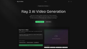 Ray 3 - AI-Powered 4K HDR Video Generator Tool