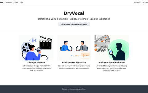 DryVocal - Free AI Vocal Isolation Tool Online