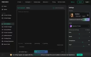 FineVoice Text to Speech - Free AI Voice Generator Online