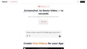 Bazaar - AI-Powered Motion Graphics Software Demo Tool