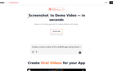 Bazaar - AI-Powered Motion Graphics Software Demo Tool