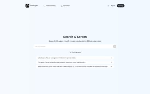 WisPaper - AI-Powered Academic Research Tool | Free Online