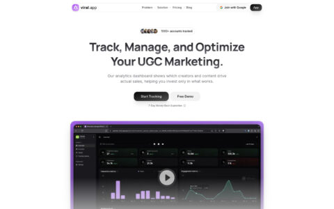 viral.app - AI-Powered UGC Analytics Tool | Free Trial