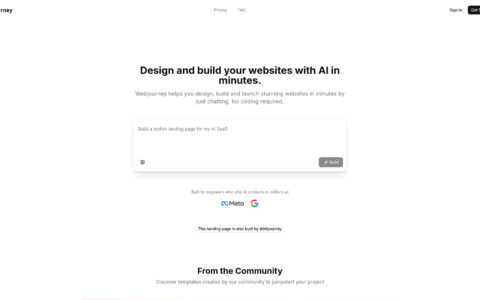 Webjourney - AI Website Builder | Create Sites by Chatting