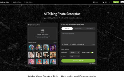 Talking Photo - LipSync - AI-Powered Animation Tool Online
