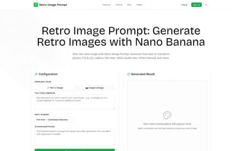Retro Image Prompt - AI Vintage Image Generator | Free Online Tool