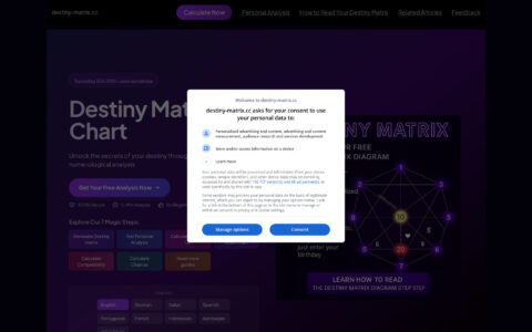 Destiny Matrix - Free AI Numerology Chart Calculator Online