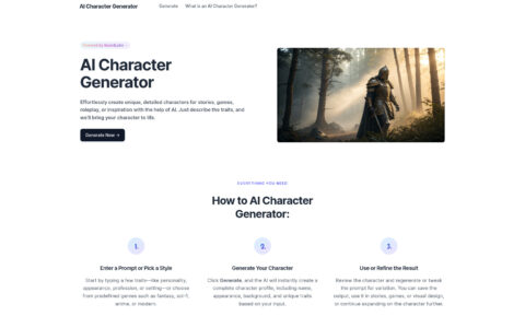 AI Character Generator - Free AI Tool Online