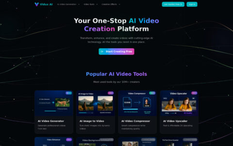 Vidux AI - Professional AI Video Generator & Processing Tool