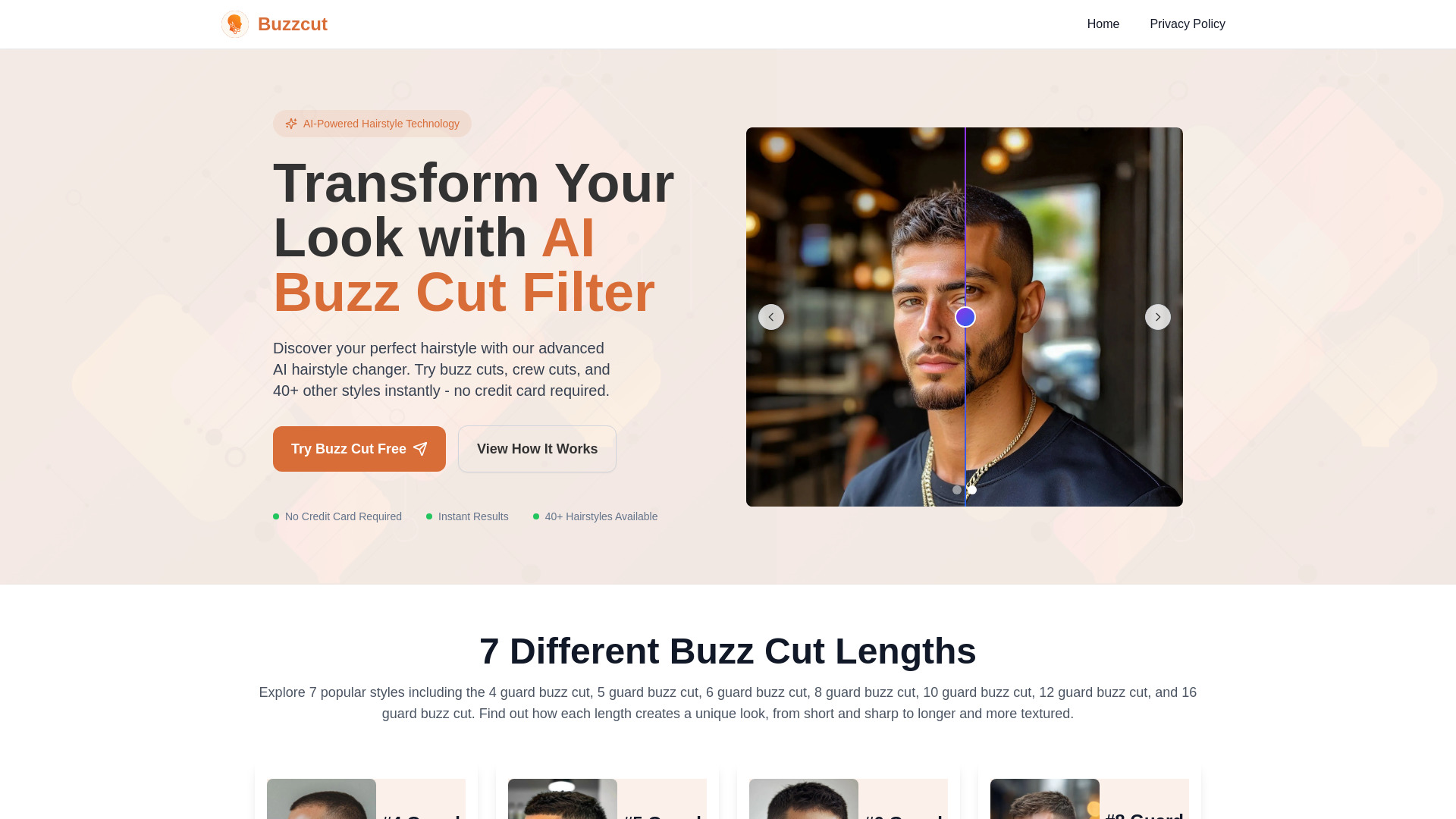 buzz-cut - Free AI Hairstyle Try-On Tool Online | tyy.AI Tools