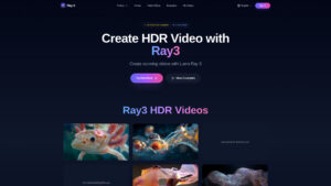 Ray 3 AI - Professional AI Video Generator | 16-bit HDR Tool