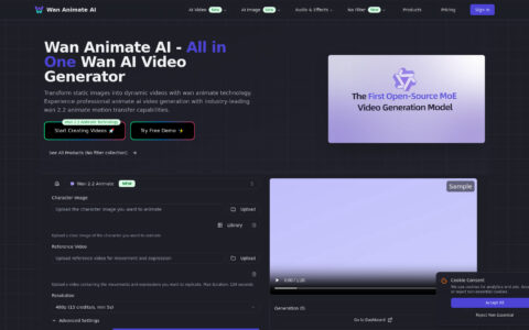 Wan Animate AI - Free AI Video Generator Online Tool