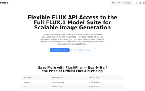 FluxAPI.ai - Affordable FLUX.1 Image Generation API | Free AI Tool