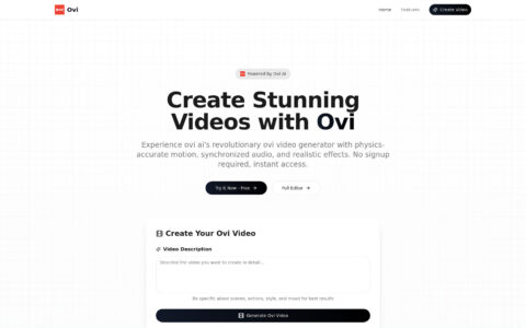 Ovi AI - Free AI Video Generator Online