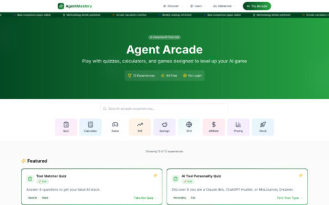 AgentMastery Arcade - Free AI Sales Tools & Calculators