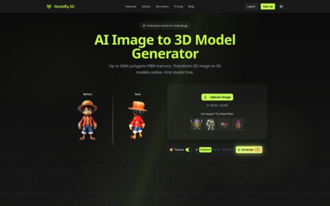 Modelfy 3D - Free AI Image to 3D Model Generator Online