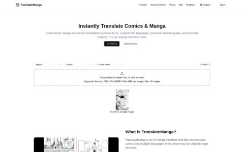 TranslateManga - AI-Powered Manga Translation Tool | Free Online