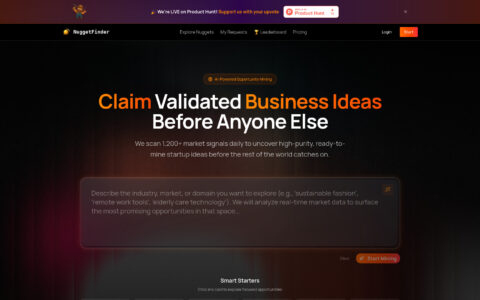 NuggetFinder - AI-Powered Startup Ideas Discovery Tool
