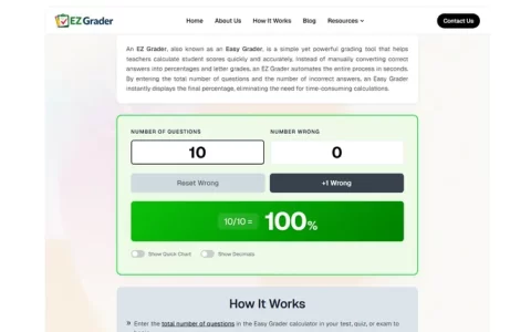 EZ Grader - Free Instant Grading Calculator for Teachers