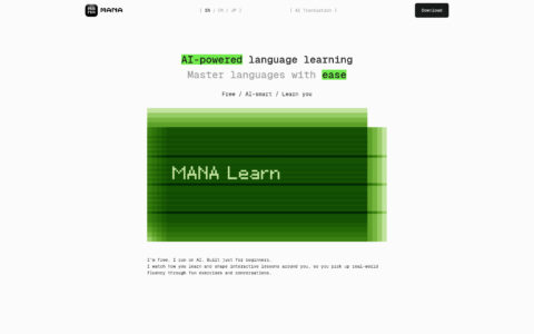 MANA Learn - Free AI Language Learning Tool Online