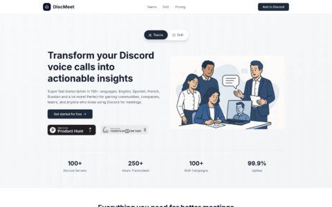 Discmeet - AI-Powered Discord Transcription Tool