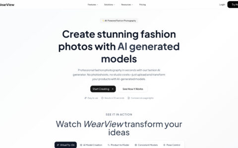 WearView - AI Fashion Photography Tool | Free Online