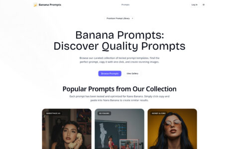 Banana Prompts - Free AI Prompt Templates for Image Generation