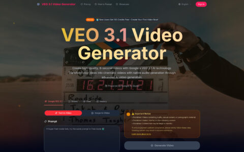 veo 3.1 - AI Video Generator With Audio | Free Online Tool