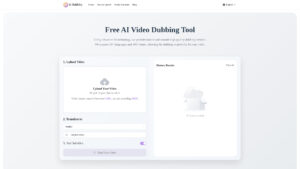 AI Dubbing - AI-Powered Video Dubbing Tool | Free