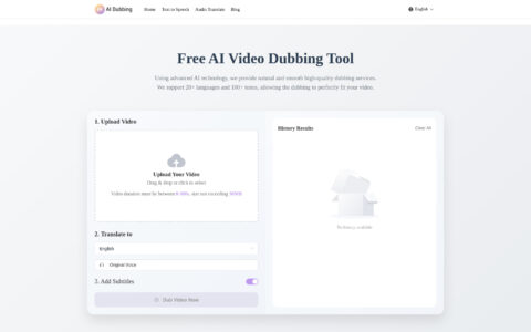 AI Dubbing - AI-Powered Video Dubbing Tool | Free