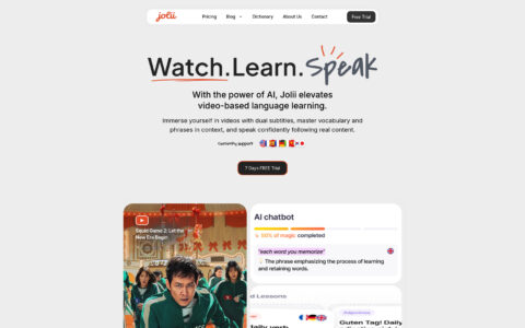 Jolii AI - Learn Languages Through Netflix & YouTube | Free AI Tool