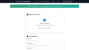 AI Cover Letter Generator - Free AI-Powered Tool Online