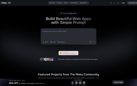 Meku.dev - AI-Powered Web App Builder | Free Tool