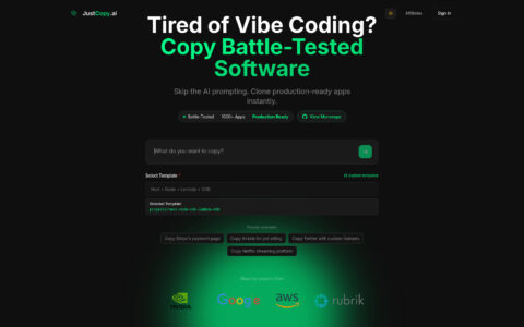 JustCopy.ai - Clone Apps Instantly with AI