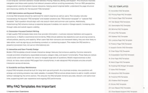 FAQ Templates - Free AI Tool for SEO, UX & Conversions