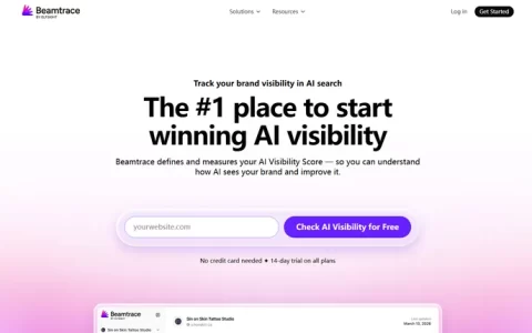 Beamtrace - AI Brand Visibility Tracking Tool | Free Trial