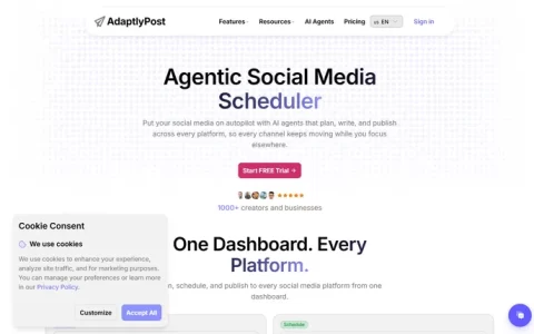 AdaptlyPost AI: Free Social Media Scheduler Tool