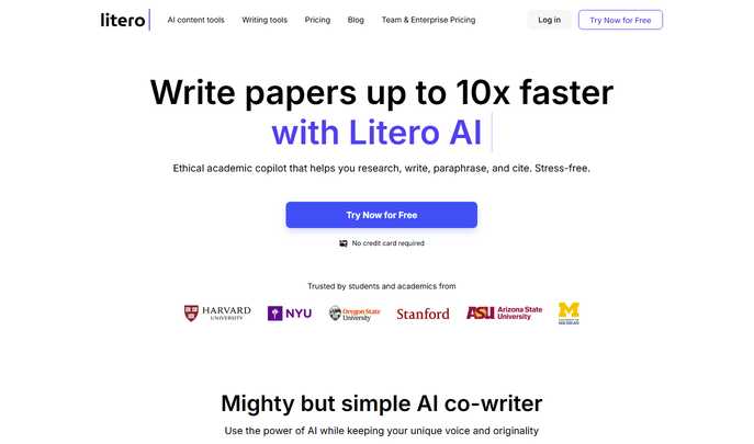 Litero AI Academic Writing Copilot