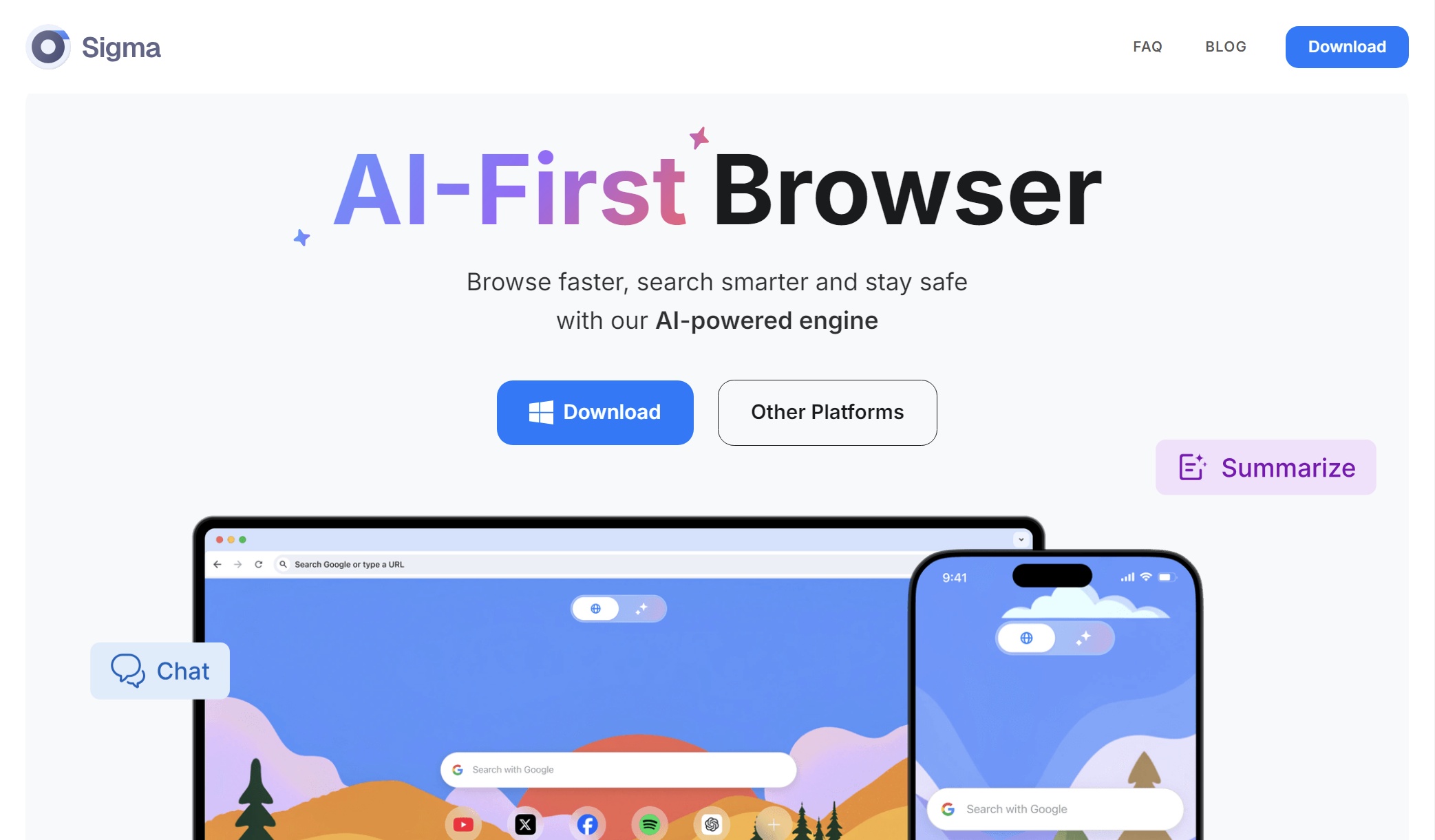 Sigma AI Browser - The Most Innovative AI Browser